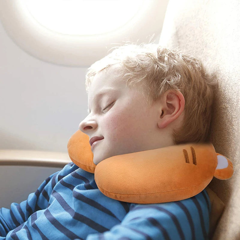 Coussin U-Shaped en Peluche pour Enfants - Soutien Cervical Confortable - La Maison Cozy