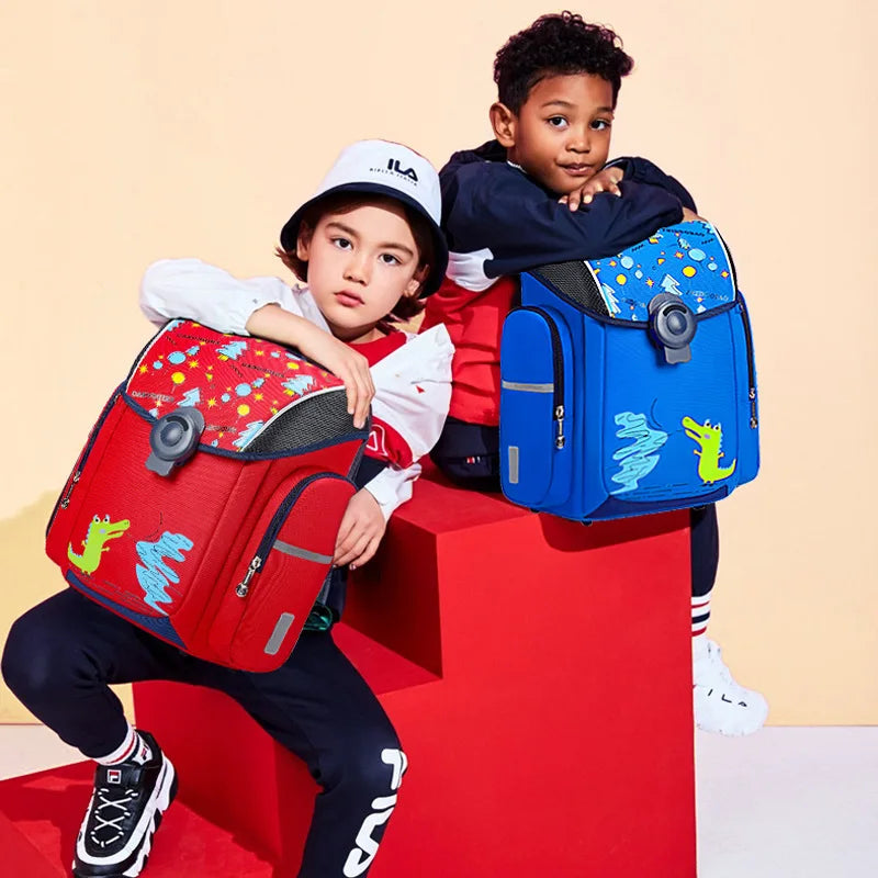 Sac à Dos Scolaire Imperméable pour Enfants - Sac à Dos Orthopédique pour Garçons et Filles, Sac à Dos pour l'École Primaire, Sac à Livres, Sac Enfant - La Maison Cozy