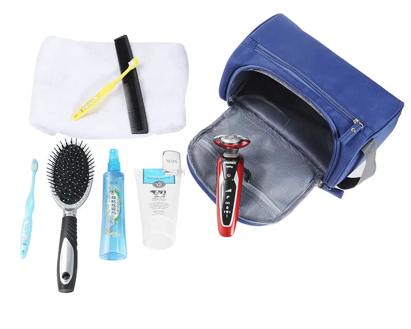 Trousse de toilette pour homme - Sac cosmétique imperméable en oxford, organisateur de voyage haute capacité - La Maison Cozy