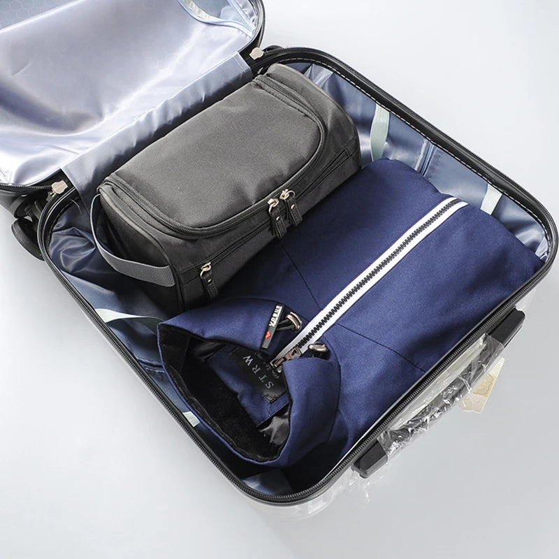 Trousse de toilette pour homme - Sac cosmétique imperméable en oxford, organisateur de voyage haute capacité - La Maison Cozy