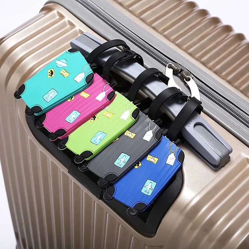 Étiquette de Bagage en Silicone - 5 Couleurs, Accessoire de Voyage Mignon, Porte-ID et Adresse pour Valises et Bagages - La Maison Cozy