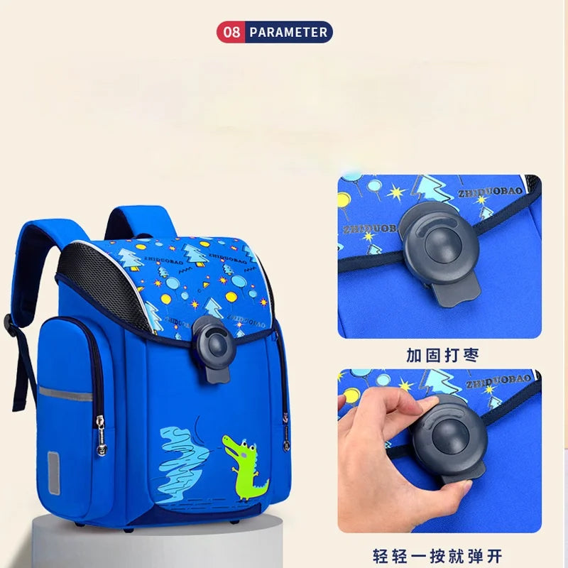 Sac à Dos Scolaire Imperméable pour Enfants - Sac à Dos Orthopédique pour Garçons et Filles, Sac à Dos pour l'École Primaire, Sac à Livres, Sac Enfant - La Maison Cozy