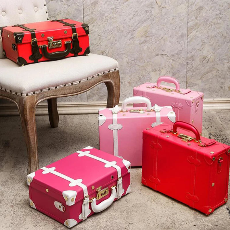 Set de Valises Vintage pour Femme - 20", 22" et 24" Rolling Luggage Spinner Trolley - La Maison Cozy