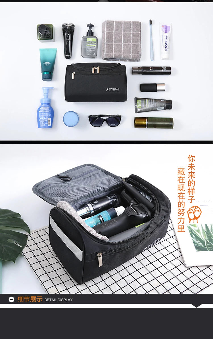 FUDEAM Trousse de toilette suspendue en polyester - Organisateur portable et étanche pour hommes et femmes - La Maison Cozy