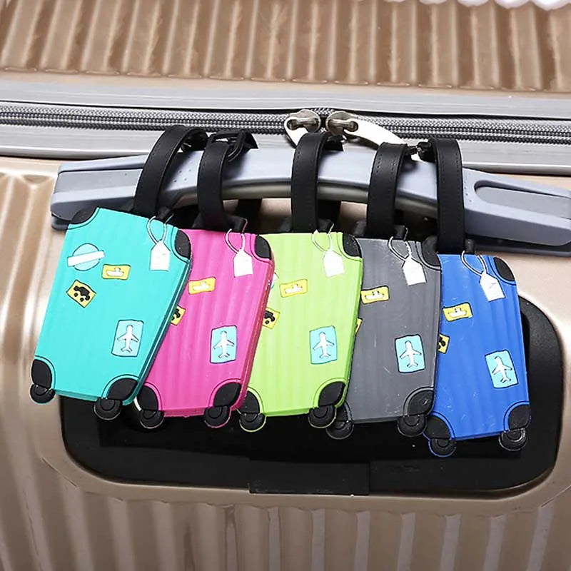 Étiquette de Bagage en Silicone - 5 Couleurs, Accessoire de Voyage Mignon, Porte-ID et Adresse pour Valises et Bagages - La Maison Cozy