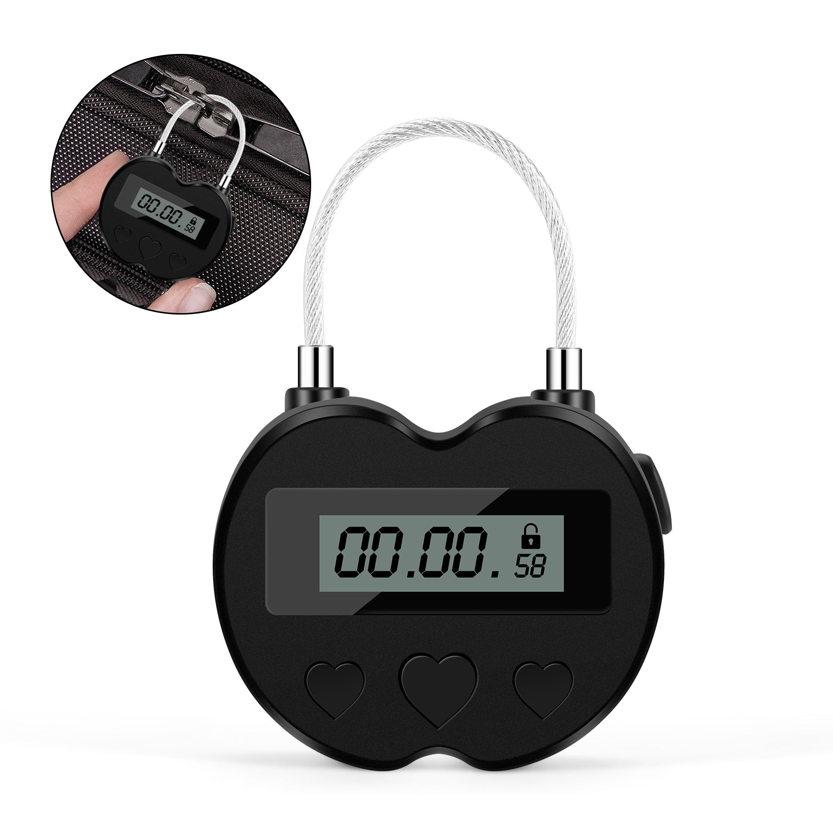 Cadenas Intelligent à Affichage LCD - Cadenas Électronique Multifonction avec Verrouillage Temporaire, Étanche et Rechargeable par USB - La Maison Cozy