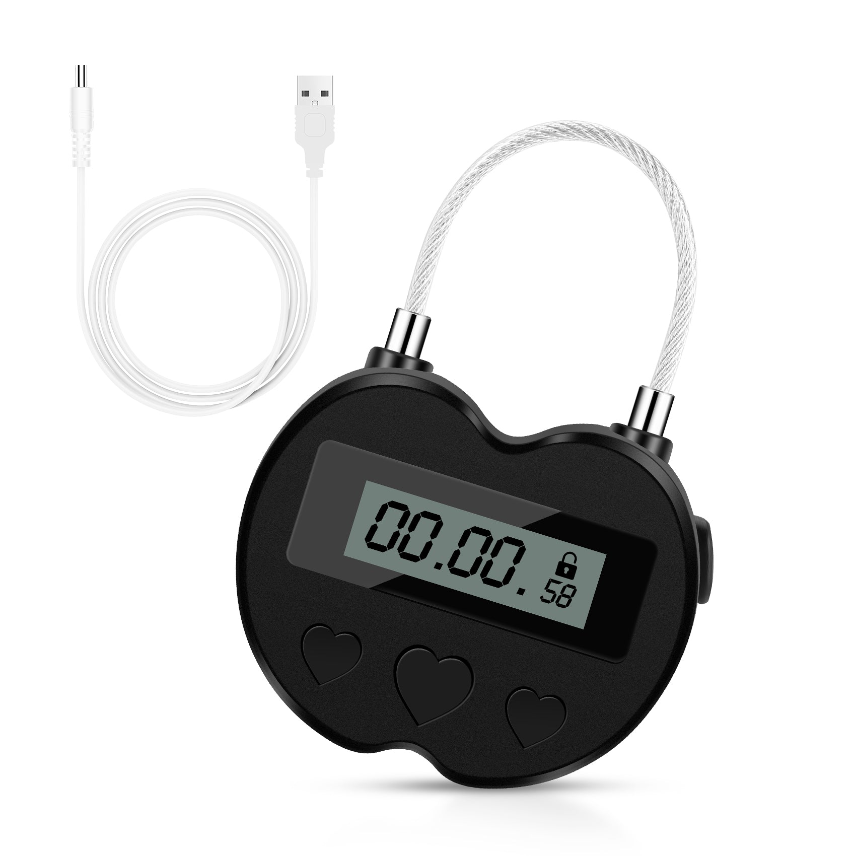 Cadenas Intelligent à Affichage LCD - Cadenas Électronique Multifonction avec Verrouillage Temporaire, Étanche et Rechargeable par USB - La Maison Cozy