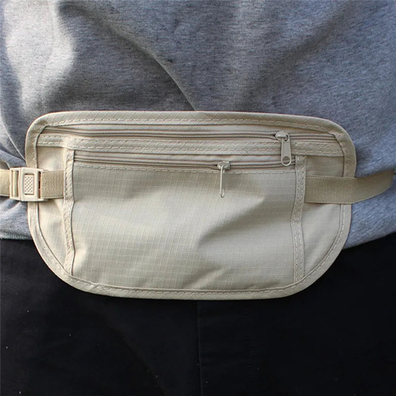 Pochette de Voyage Unisexe avec Ceinture – Porte-Monnaie de Sécurité Caché avec Fermeture Éclair - La Maison Cozy