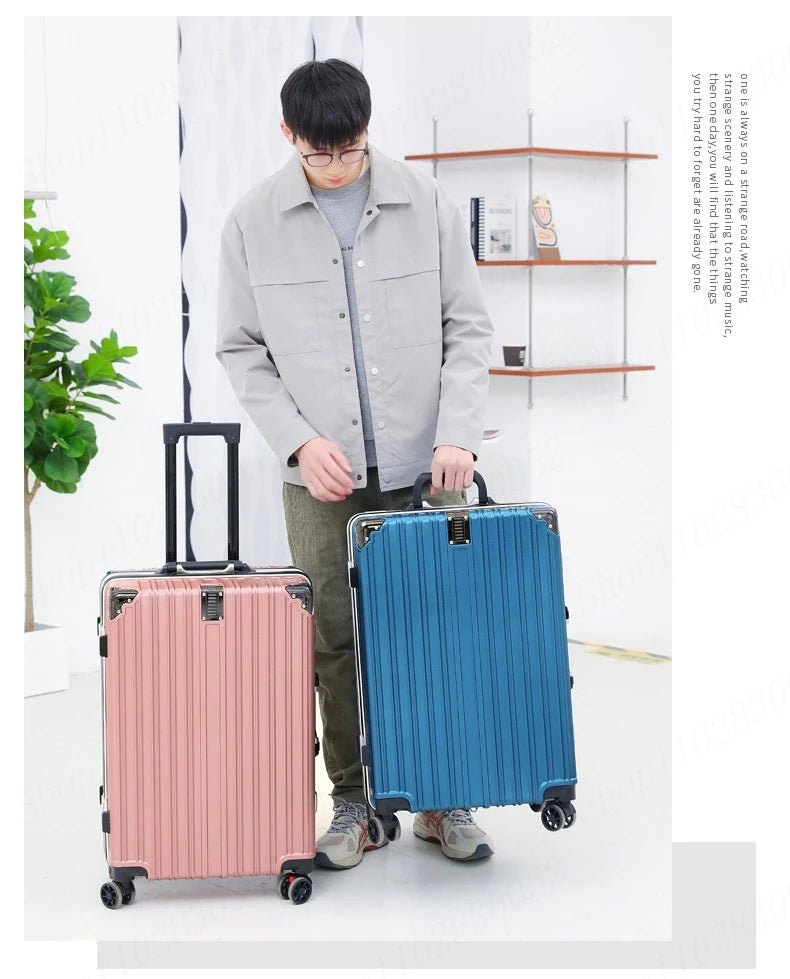 Valise Nouveau Modèle avec Cadre en Aluminium – Luggage à Roulettes Durable avec Charge USB, Sac de Voyage Unisexe, Trolley de Boarding, Fermeture Éclair - La Maison Cozy