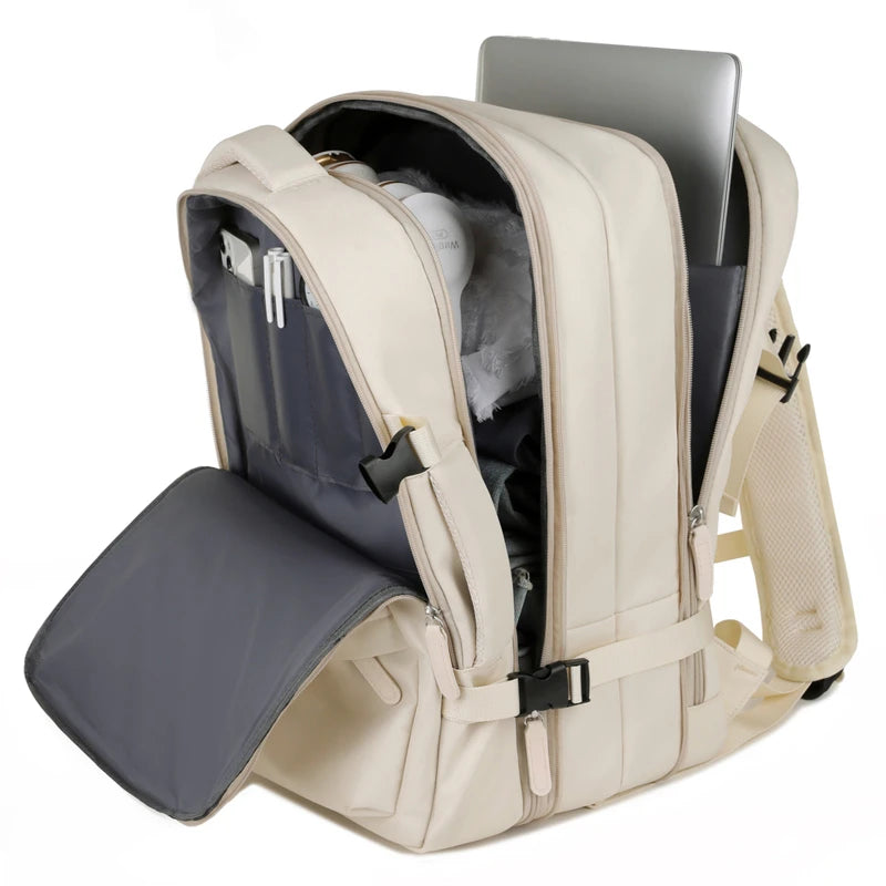 Sac à dos de voyage multifonction - Sac cabine, sac professionnel et pour ordinateur portable, extensible, avec port USB et étanchéité - La Maison Cozy