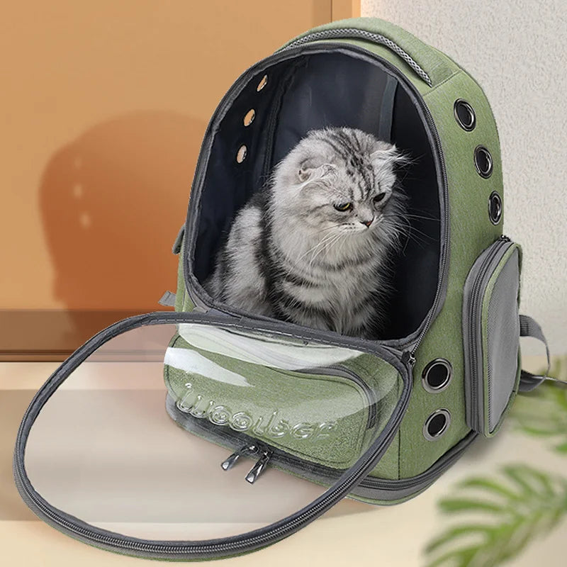 Sac de Transport Transparent pour Chat et Petit Chien - Sac à Dos Respirant pour Voyage et Extérieur, Accessoires pour Animaux - La Maison Cozy