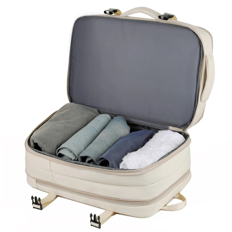 Sac à dos de voyage multifonction - Sac cabine, sac professionnel et pour ordinateur portable, extensible, avec port USB et étanchéité - La Maison Cozy