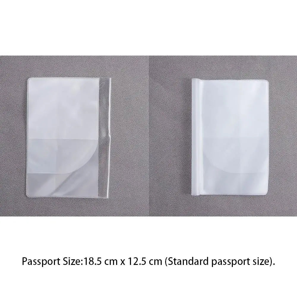 Housse de Passeport Transparent Mat – Organisateur de Carte, Protection de Voyage - La Maison Cozy