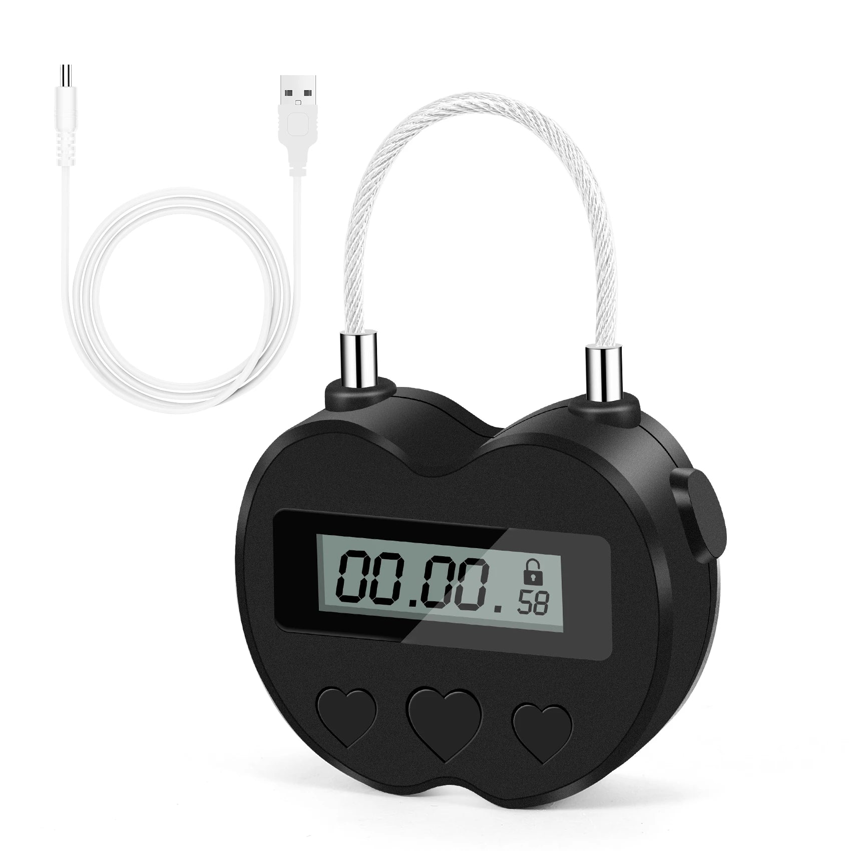 Cadenas Intelligent à Affichage LCD - Cadenas Électronique Multifonction avec Verrouillage Temporaire, Étanche et Rechargeable par USB - La Maison Cozy