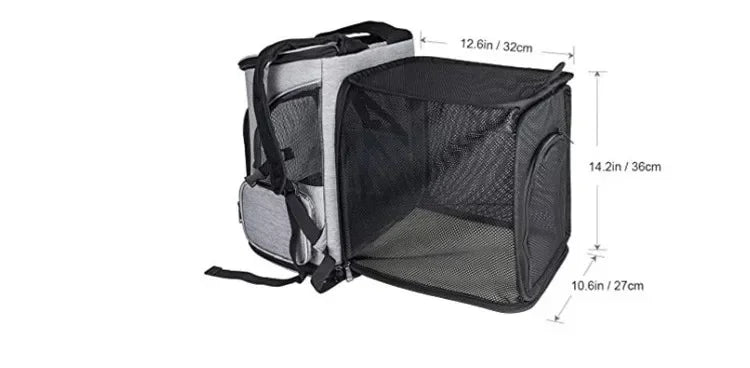 Sac à Dos pour Animaux de Compagnie - Sac Extensible pour Chiot, Sac à Grande Capacité, Sac à Dos Respirant et Portable pour Chat et Chien, Sac Pliable - La Maison Cozy