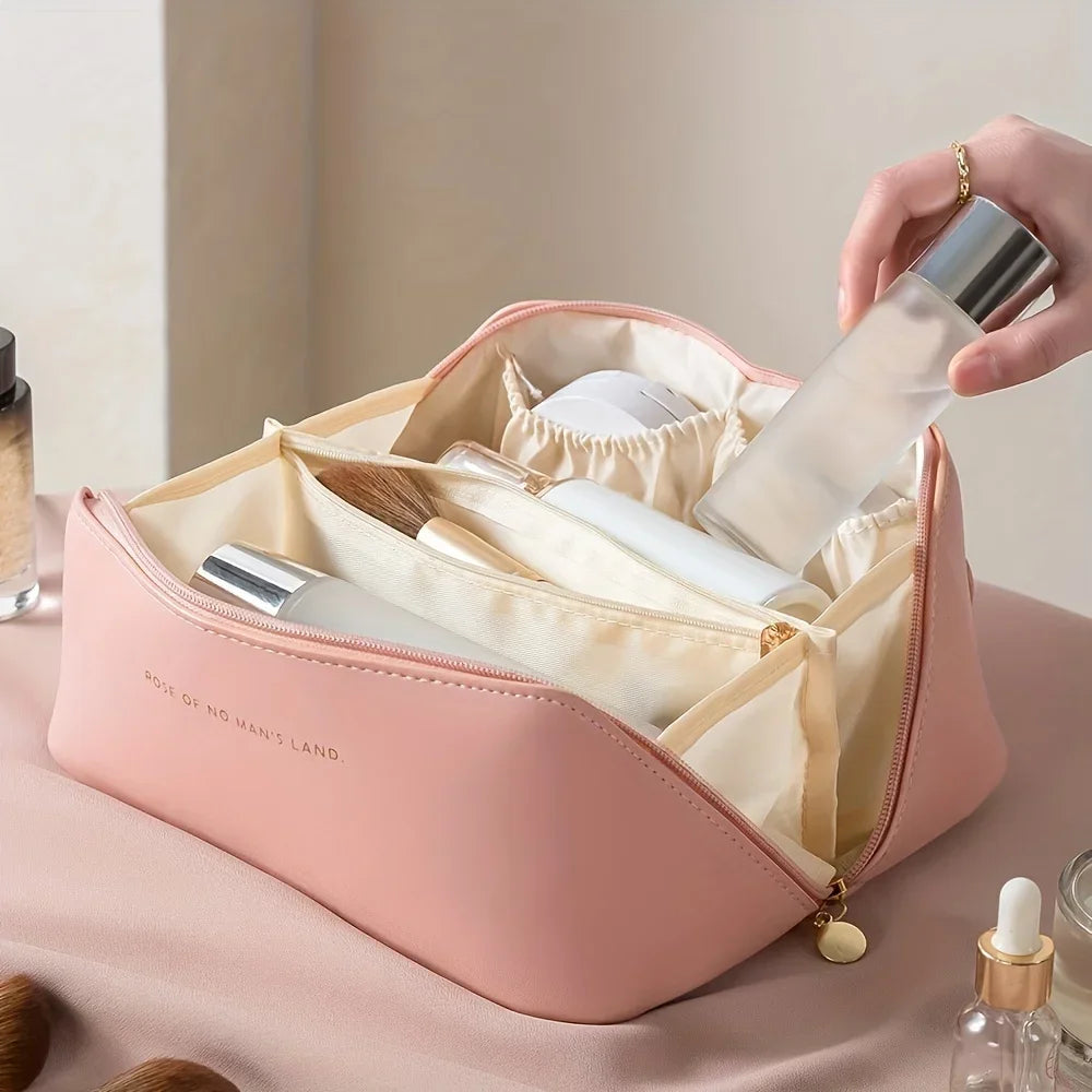 Trousse de maquillage pour femme - Organisateur de voyage luxueux avec fermeture éclair - La Maison Cozy