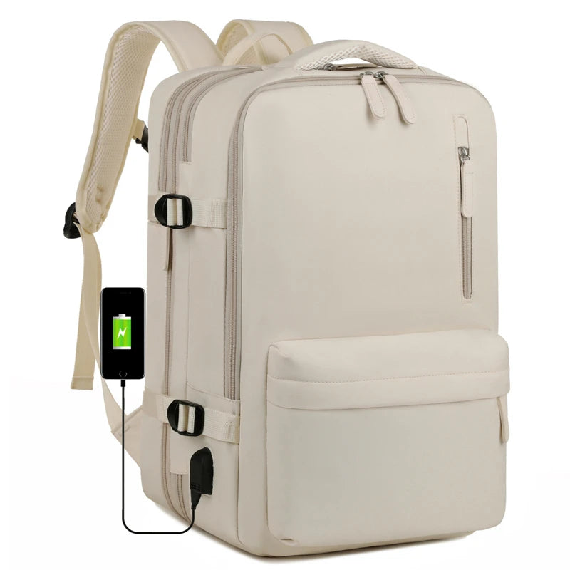 Sac à dos de voyage multifonction - Sac cabine, sac professionnel et pour ordinateur portable, extensible, avec port USB et étanchéité - La Maison Cozy