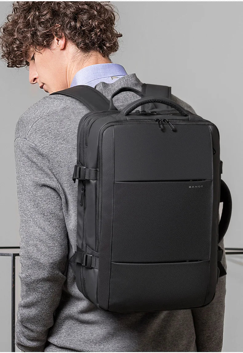 Sac à dos de voyage BANGE pour homme - Sac professionnel et scolaire, extensible, avec port USB, grande capacité, sac pour ordinateur portable 17,3 pouces, étanche et à la mode - La Maison Cozy