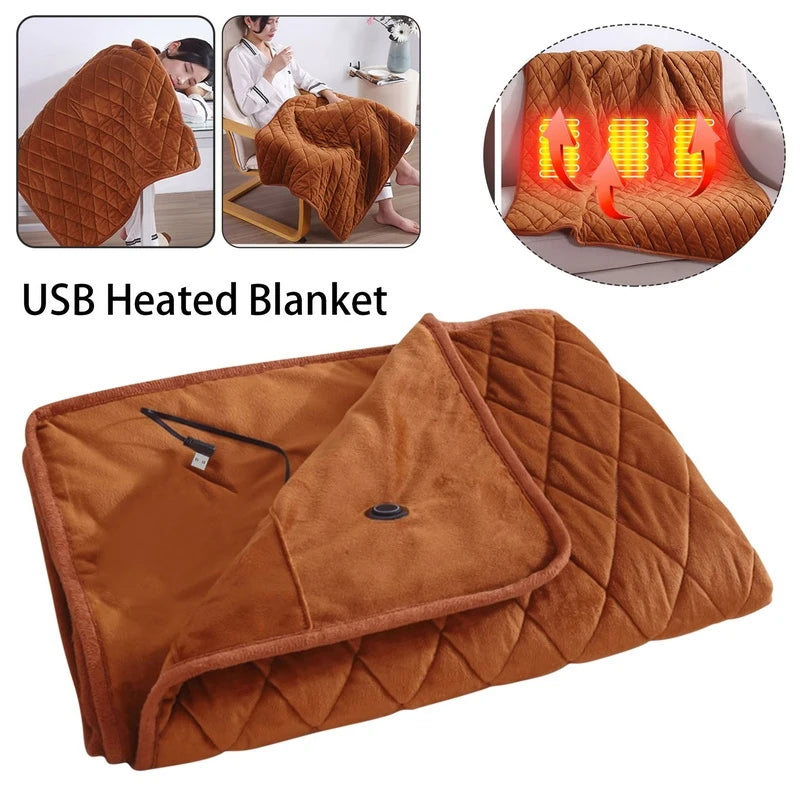 Couverture Chauffante USB avec Batterie Externe - Chauffe-lit d'Hiver - La Maison Cozy