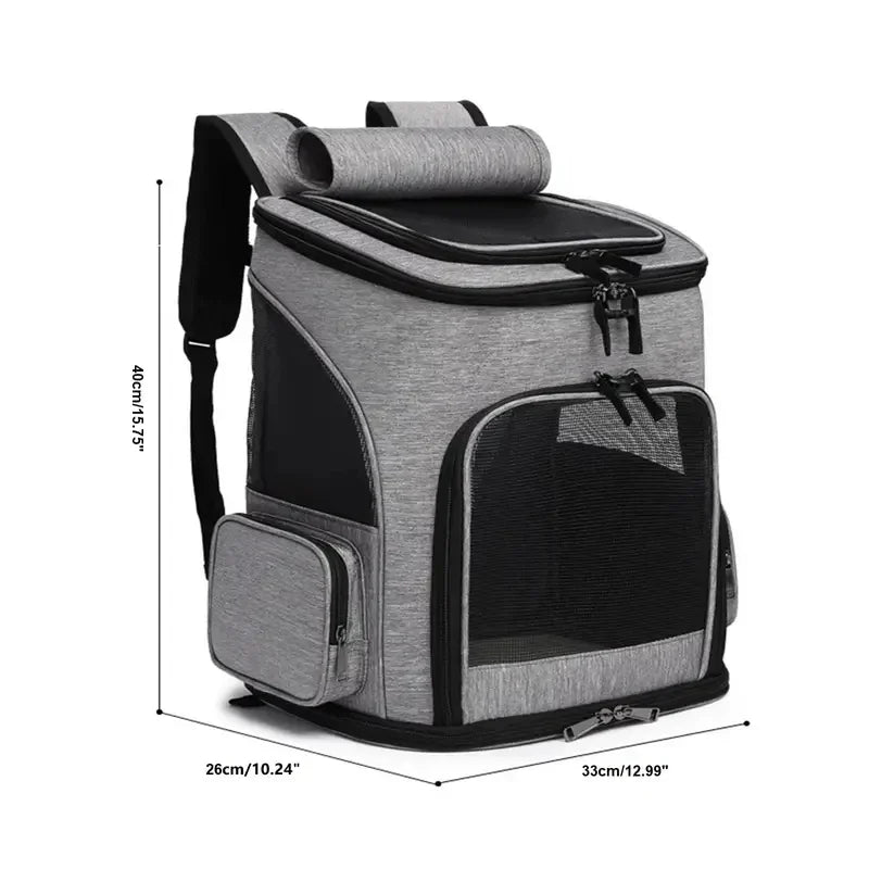 Sac à Dos pour Animaux de Compagnie - Sac Extensible pour Chiot, Sac à Grande Capacité, Sac à Dos Respirant et Portable pour Chat et Chien, Sac Pliable - La Maison Cozy