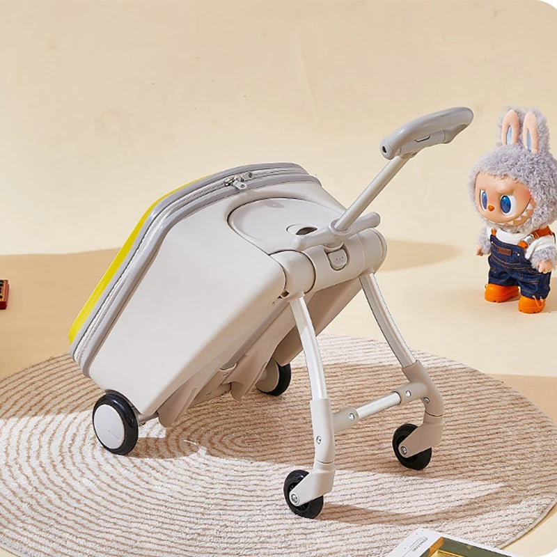 Nouvelle Valise Cartoon pour Enfants avec Fonction de Siège – Valise de Voyage 20 Pouces, ABS + PC, Trolley pour Bébé avec Roues Universelles Silencieuses - La Maison Cozy