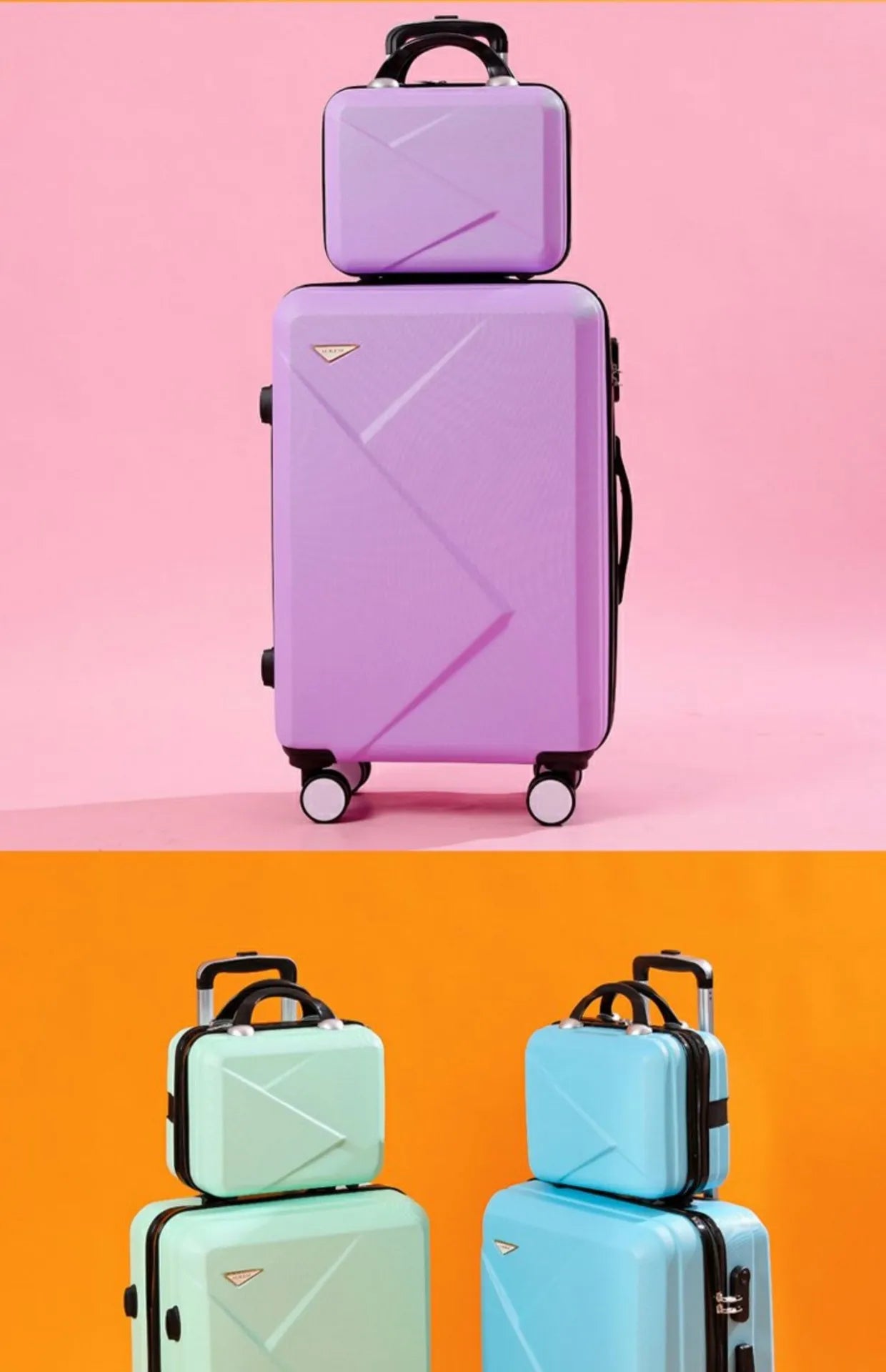 Nouveaux Valises de Voyage à la Mode avec Roues - Bagages Légers avec Petit Sac pour Femme - Set de Valises avec Mot de Passe - Valise Cabine pour Homme et Femme - La Maison Cozy