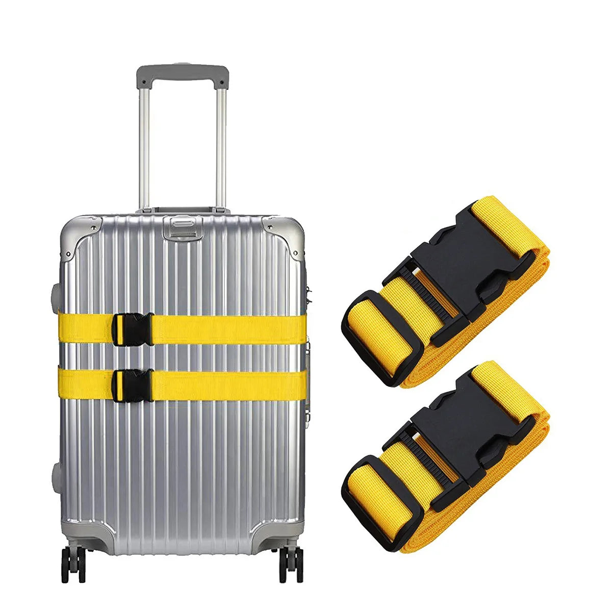 2 Pièces de Sangles de Valise en Nylon Ajustables - Ceinture de Bagage pour Valise, Accessoire de Voyage, Sangle de Sécurisation et de Rangement - La Maison Cozy