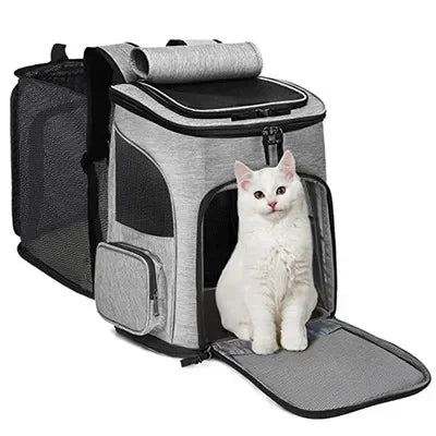 Sac à Dos pour Animaux de Compagnie - Sac Extensible pour Chiot, Sac à Grande Capacité, Sac à Dos Respirant et Portable pour Chat et Chien, Sac Pliable - La Maison Cozy