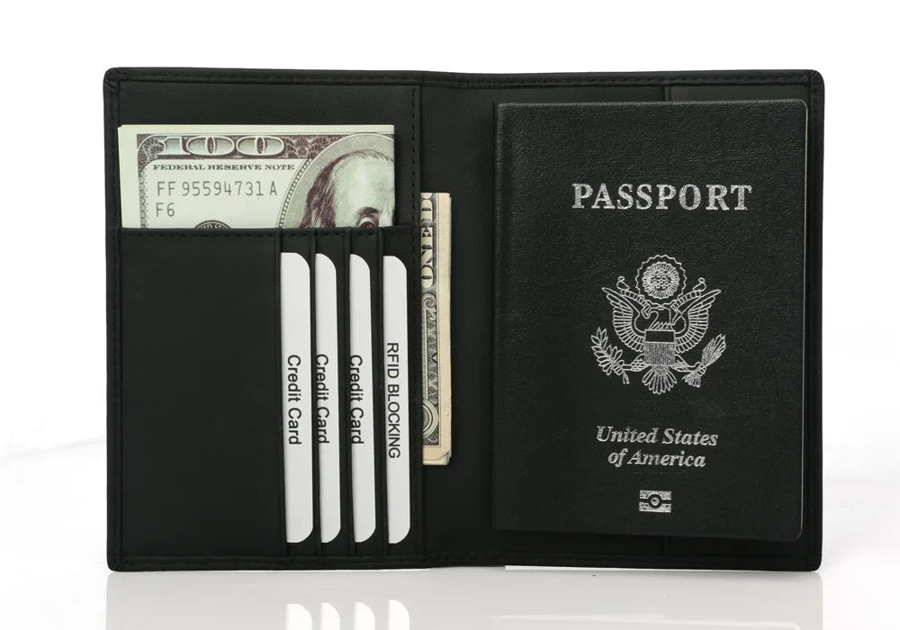 Étui pour Passeport en Fibre de Carbone – Portefeuille de Voyage Slim - La Maison Cozy