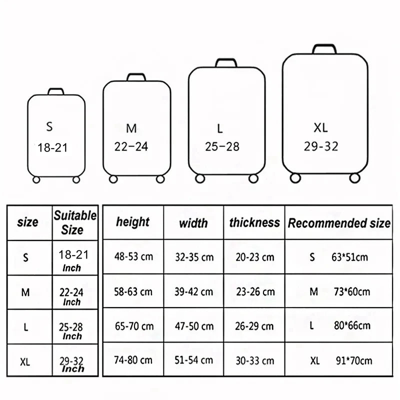 Housse Protectrice Élastique Unie pour Valise - Matériau Épais avec Fermeture Éclair, Adaptée aux Valises de 18 à 32 Pouces, Accessoire de Voyage - La Maison Cozy