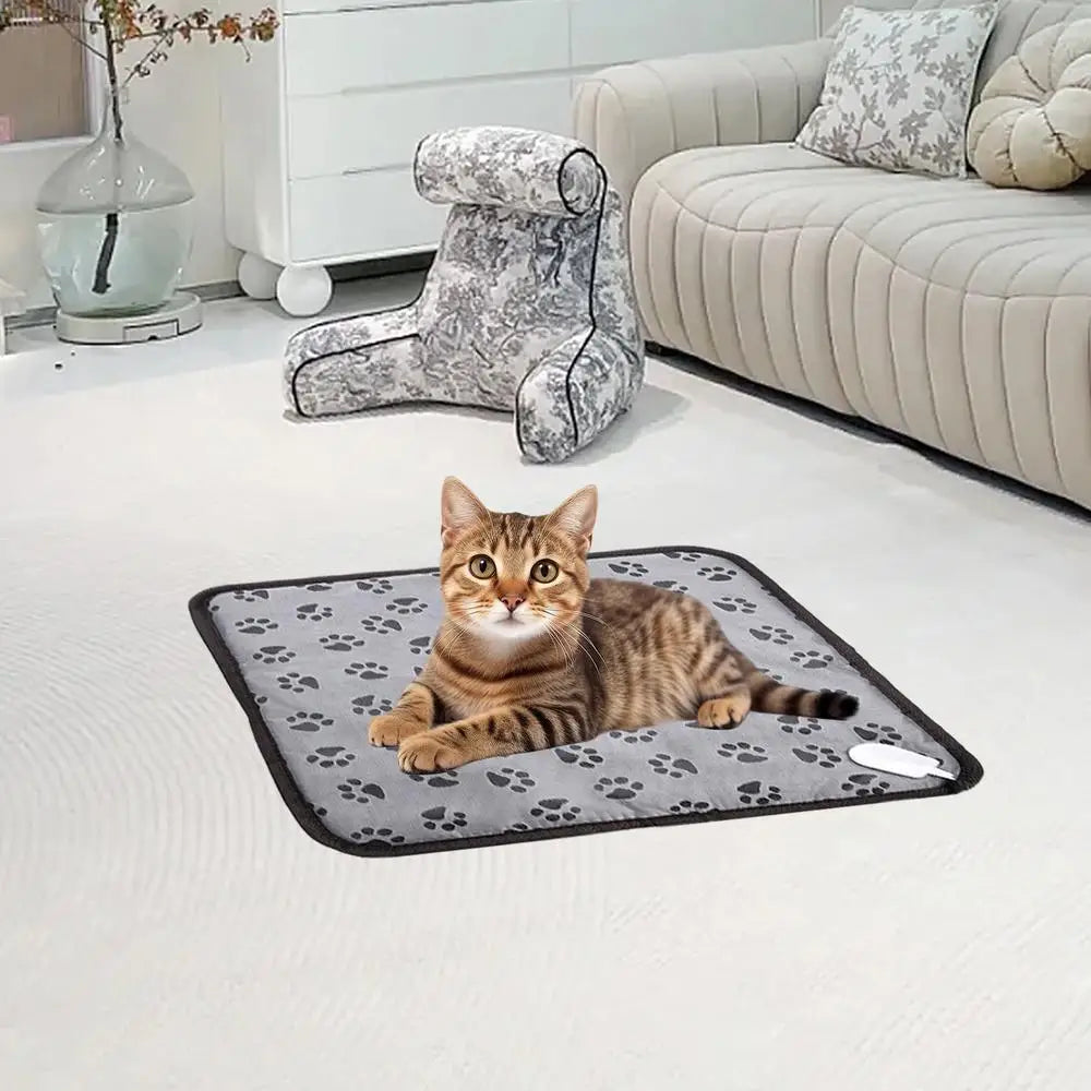 Couverture Électrique pour Animaux de Compagnie - Matelas Chauffant Hiver pour Chien et Chat avec Protection Anti-Morsure - La Maison Cozy