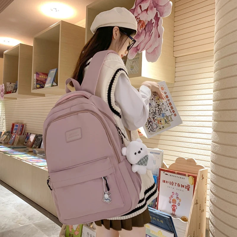 Sac à dos féminin tendance - Sac à dos de grande capacité étanche, sac à dos pour ordinateur portable, sac scolaire pour filles, sac de voyage et de livres mignon - La Maison Cozy