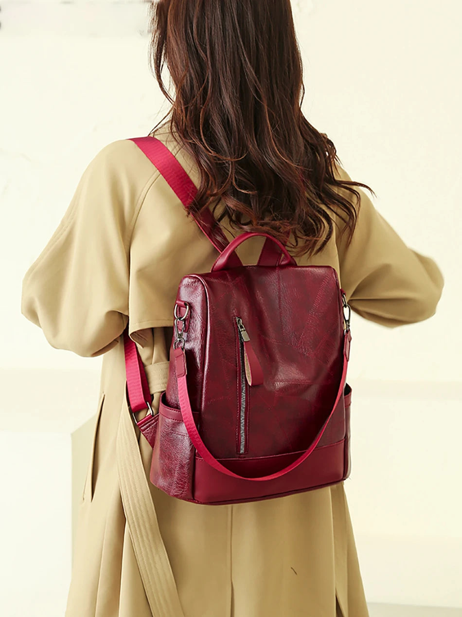 Nouveau Sac à Dos Femme 2023 - Designer, en cuir souple de haute qualité, sac à dos simple et élégant, grande capacité, sac à bandoulière antivol - La Maison Cozy