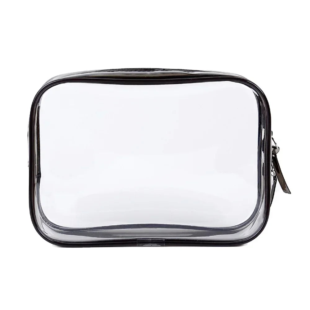 Organisateur de Maquillage de Voyage - Sac de Rangement Transparent en PVC pour Cosmétiques et Toiletries avec Fermeture Éclair - La Maison Cozy