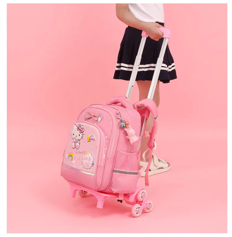 Cartable à Roulettes pour Enfants - Sac à Dos École avec Roues, Sac de Voyage pour Écoliers, Thème Anime, Mochila Escolar Niña, Sac à Dos Enfant - La Maison Cozy