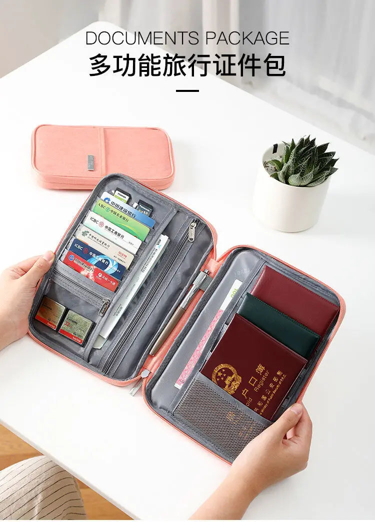 Porte-Passeport avec Fermeture Éclair – Accessoires de Voyage, Organisateur de Documents et Porte-Cartes - La Maison Cozy