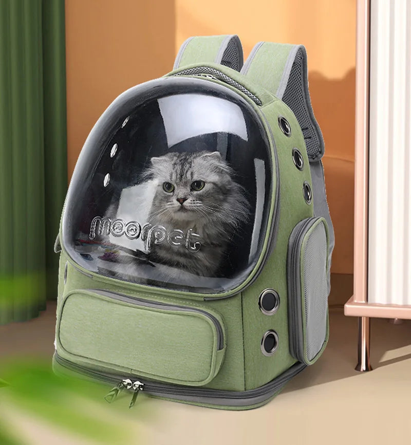 Sac de Transport Transparent pour Chat et Petit Chien - Sac à Dos Respirant pour Voyage et Extérieur, Accessoires pour Animaux - La Maison Cozy