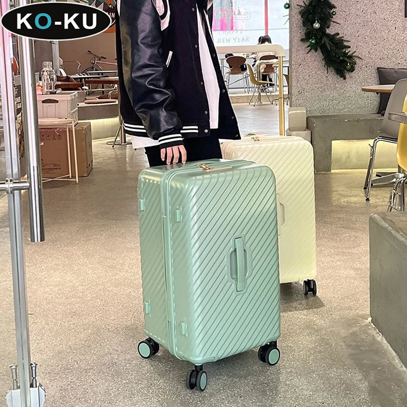 KO-KU 2024 Nouvelle Valise Grande Taille pour Femmes – Trolley Case avec Poignée Large (28/30/32 pouces) - La Maison Cozy