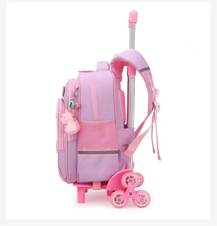 Cartable à Roulettes pour Enfants - Sac à Dos École avec Roues, Sac de Voyage pour Écoliers, Thème Anime, Mochila Escolar Niña, Sac à Dos Enfant - La Maison Cozy