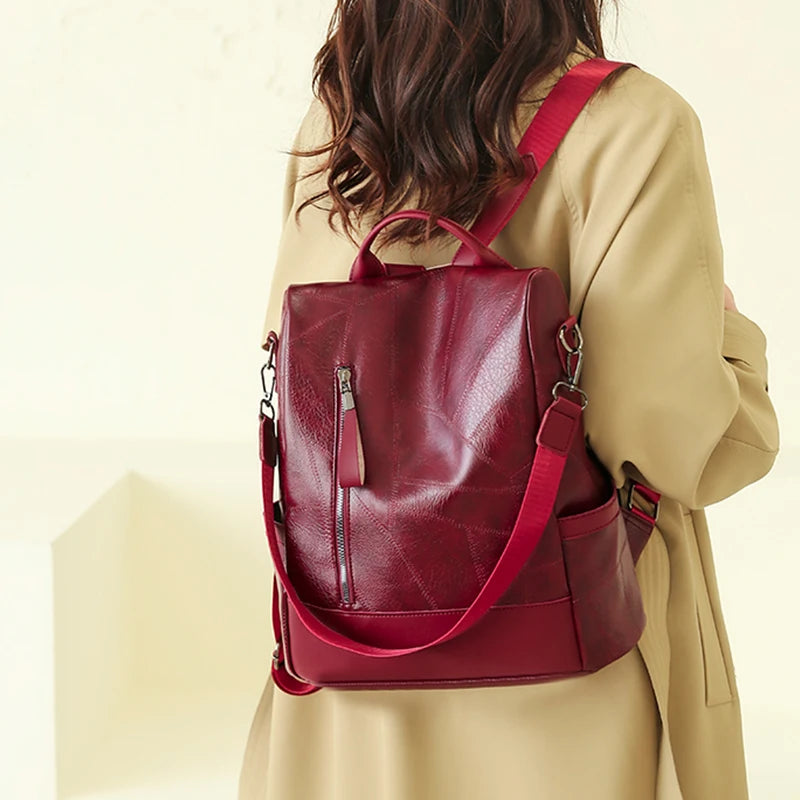 Nouveau Sac à Dos Femme 2023 - Designer, en cuir souple de haute qualité, sac à dos simple et élégant, grande capacité, sac à bandoulière antivol - La Maison Cozy