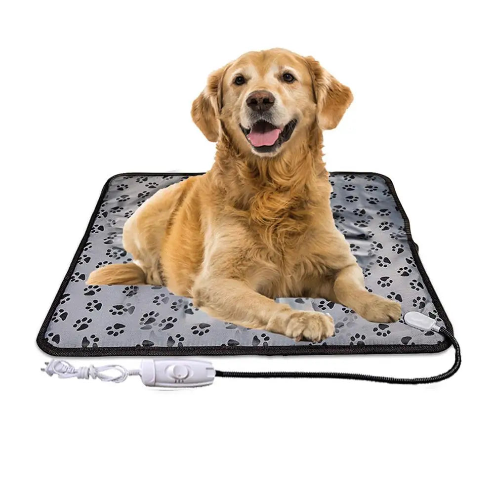 Couverture Électrique pour Animaux de Compagnie - Matelas Chauffant Hiver pour Chien et Chat avec Protection Anti-Morsure - La Maison Cozy