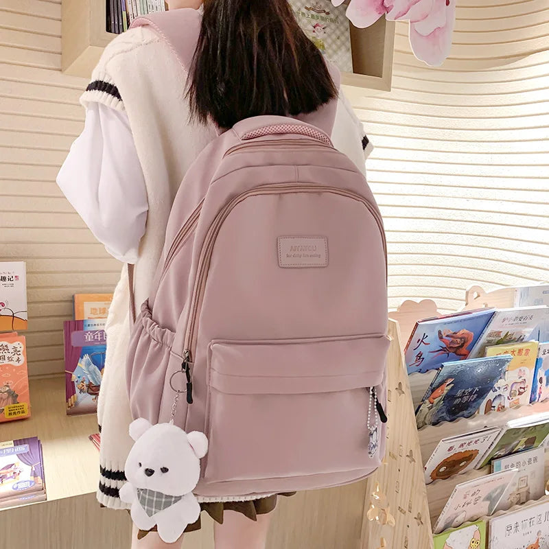 Sac à dos féminin tendance - Sac à dos de grande capacité étanche, sac à dos pour ordinateur portable, sac scolaire pour filles, sac de voyage et de livres mignon - La Maison Cozy