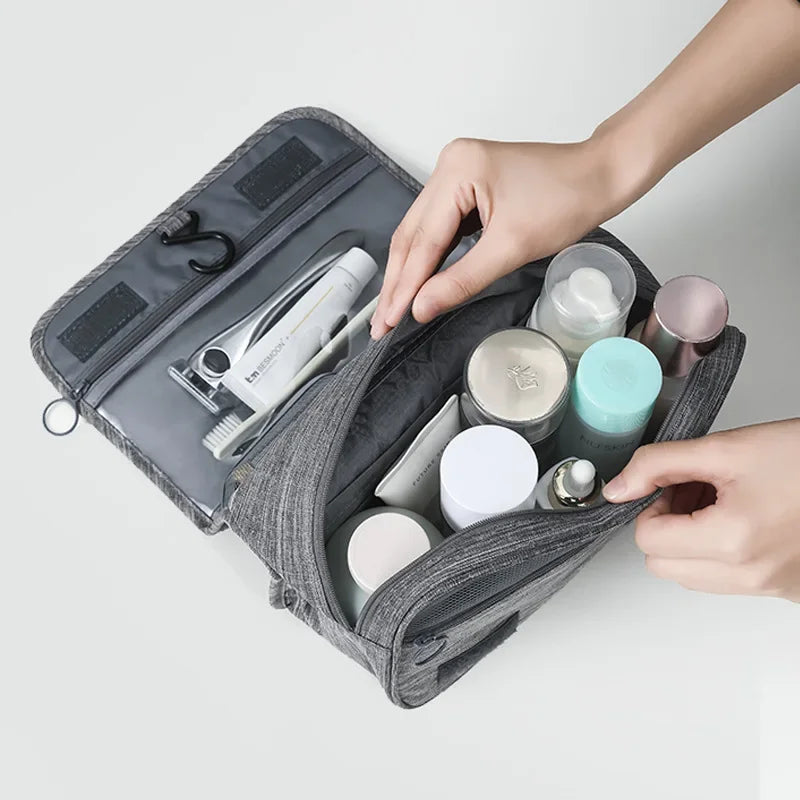 Trousse de Toilette Suspendue en Tissu Oxford - Organisateur de Voyage Étanche pour Hommes et Femmes - La Maison Cozy