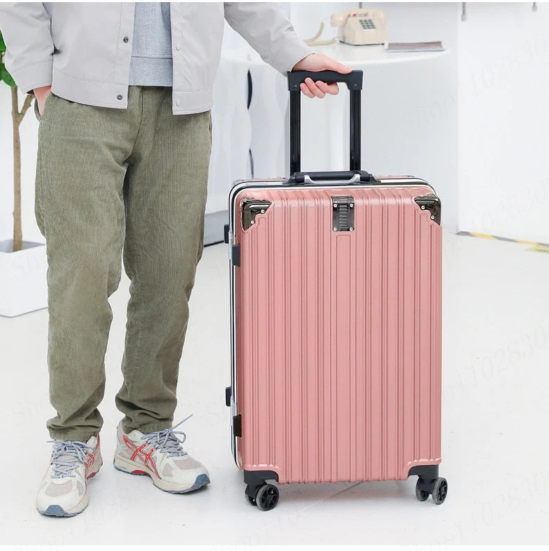 Valise Nouveau Modèle avec Cadre en Aluminium – Luggage à Roulettes Durable avec Charge USB, Sac de Voyage Unisexe, Trolley de Boarding, Fermeture Éclair - La Maison Cozy