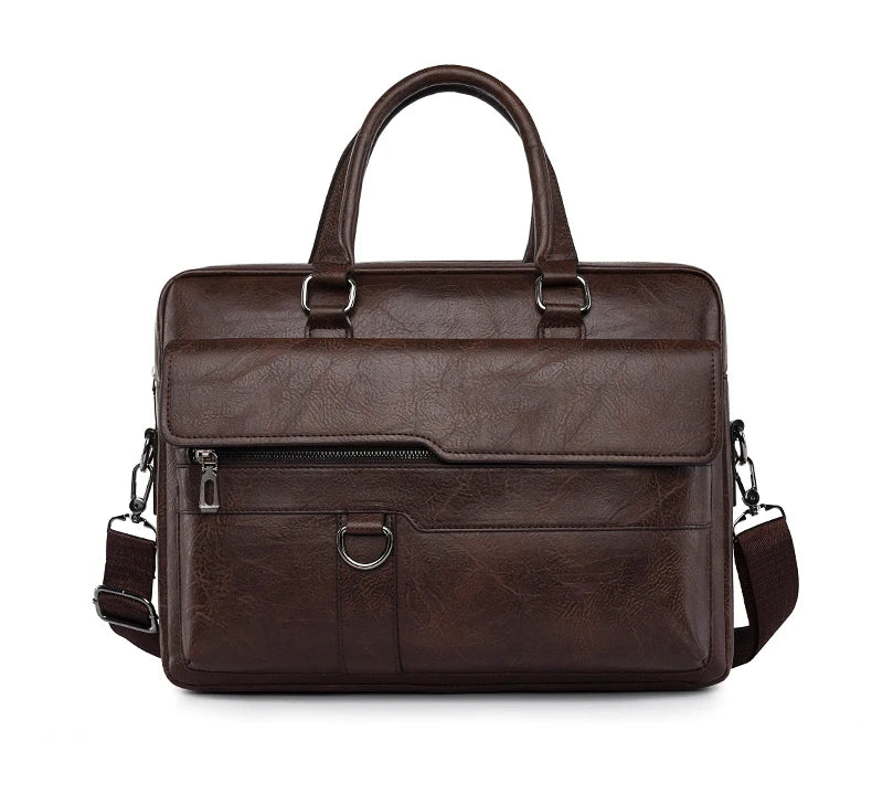 Sac en Cuir pour Hommes - Sacoche de Bureau, Portefeuille pour Ordinateur Portable - La Maison Cozy