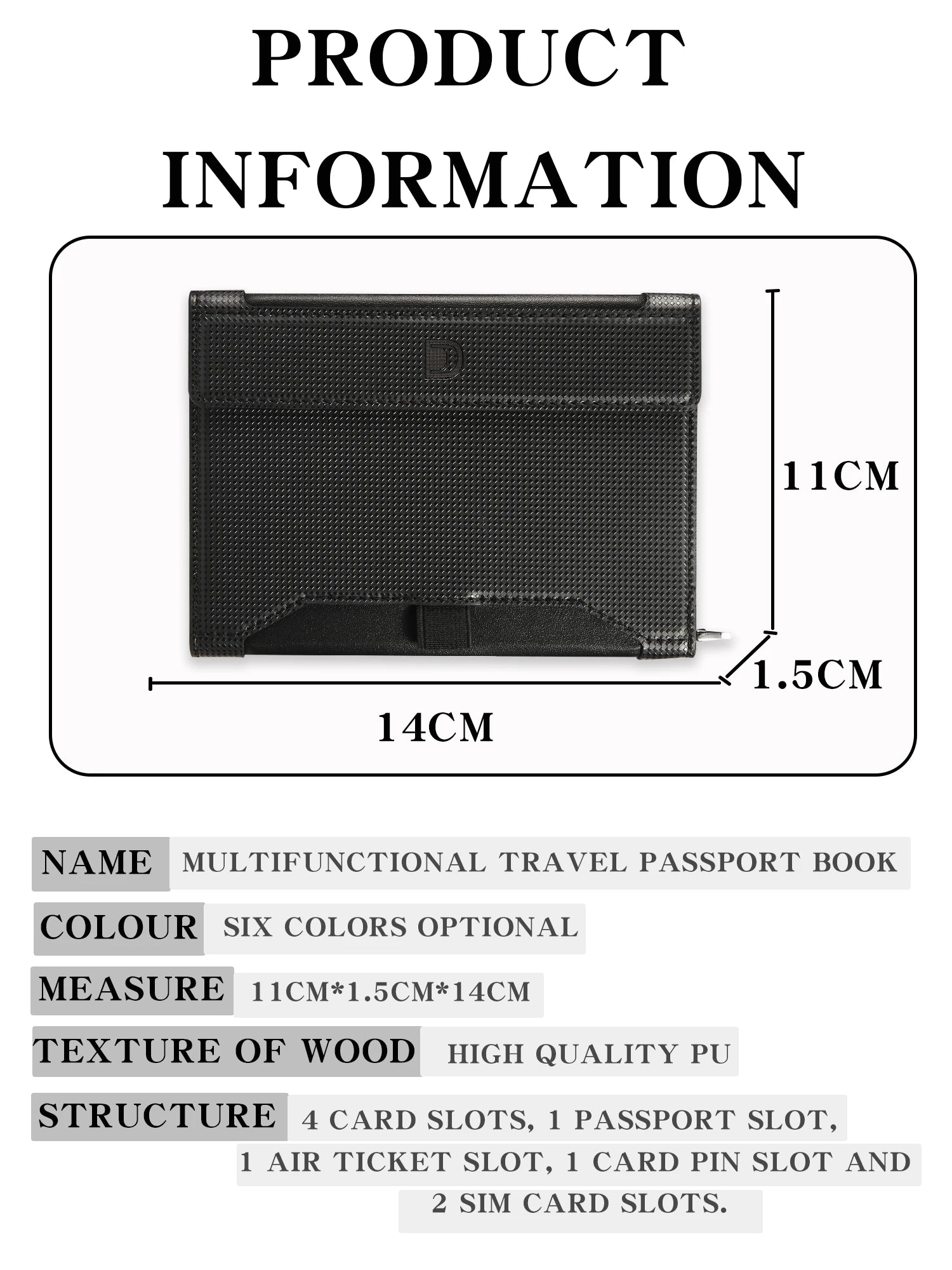 Porte-Passeport RFID Multifonction en Cuir pour Hommes et Femmes - Porte-Documents Portatif avec Stockage de Cartes SIM, Micro, Pin et Nano - La Maison Cozy