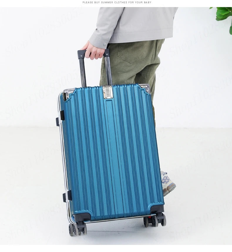 Valise Nouveau Modèle avec Cadre en Aluminium – Luggage à Roulettes Durable avec Charge USB, Sac de Voyage Unisexe, Trolley de Boarding, Fermeture Éclair - La Maison Cozy