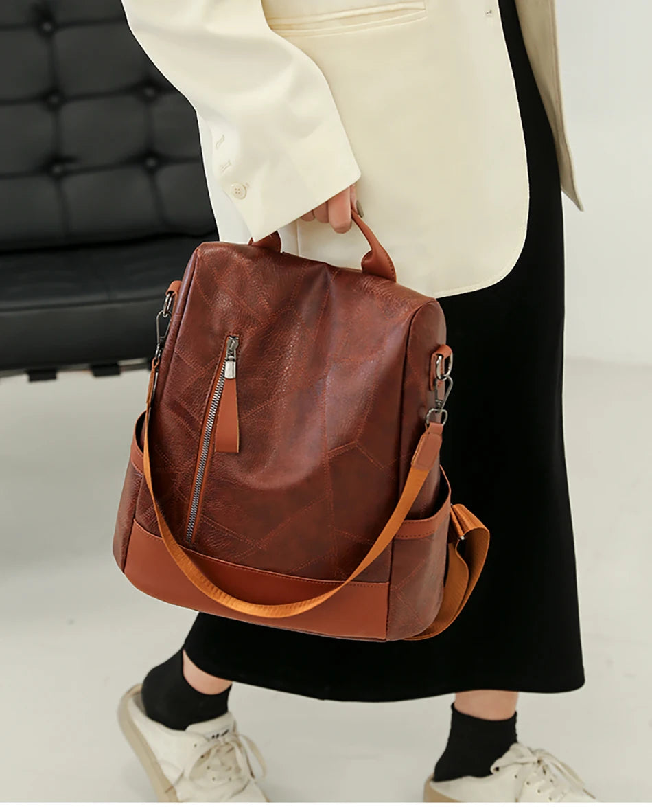 Nouveau Sac à Dos Femme 2023 - Designer, en cuir souple de haute qualité, sac à dos simple et élégant, grande capacité, sac à bandoulière antivol - La Maison Cozy