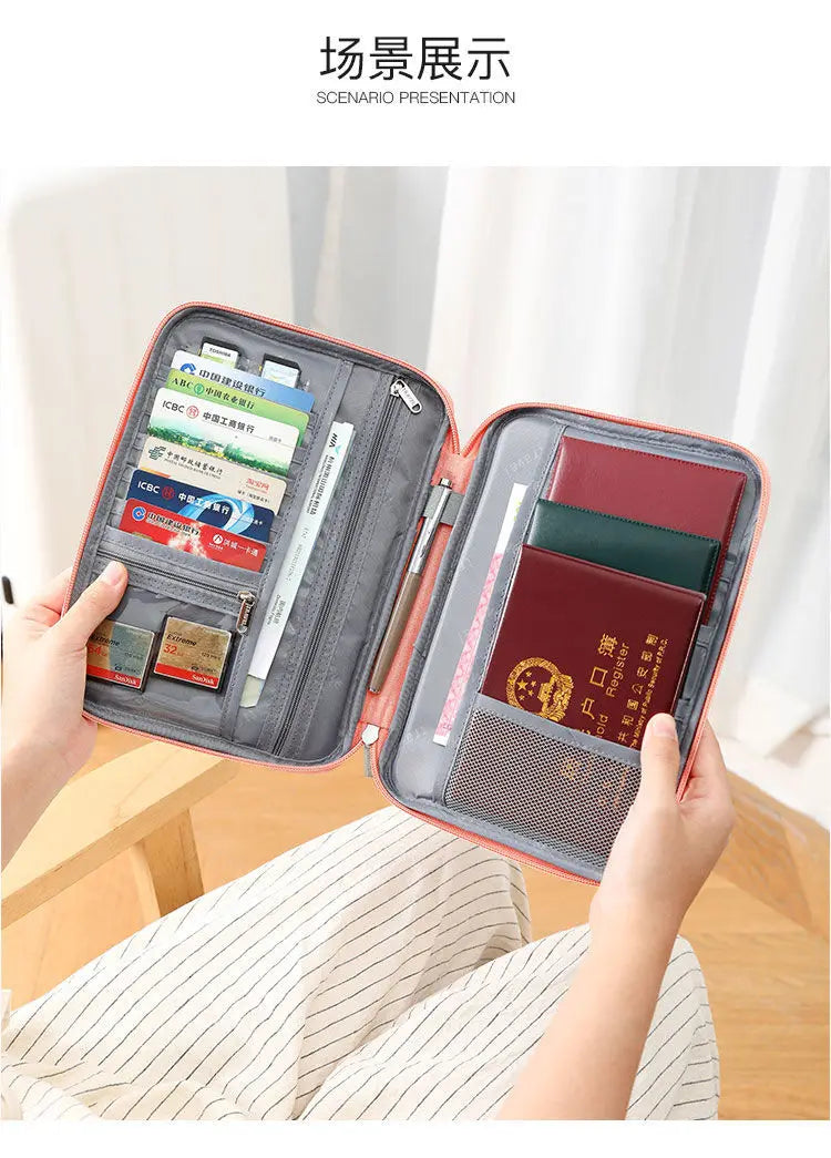 Porte-Passeport avec Fermeture Éclair – Accessoires de Voyage, Organisateur de Documents et Porte-Cartes - La Maison Cozy