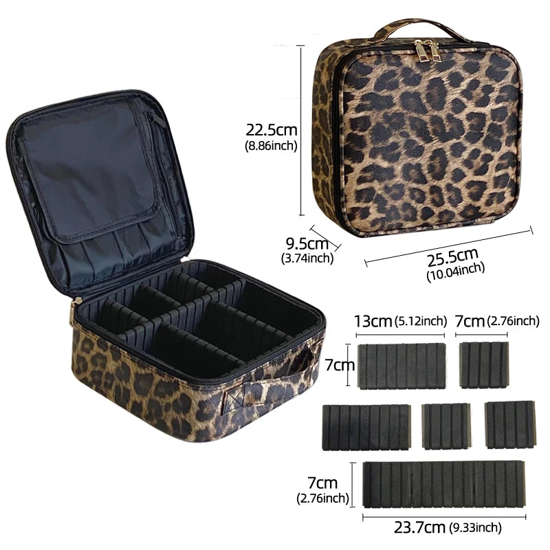 Trousse de Maquillage en Cuir PU pour Femme - Sac Cosmétique Multifonction Portable pour Voyage - La Maison Cozy